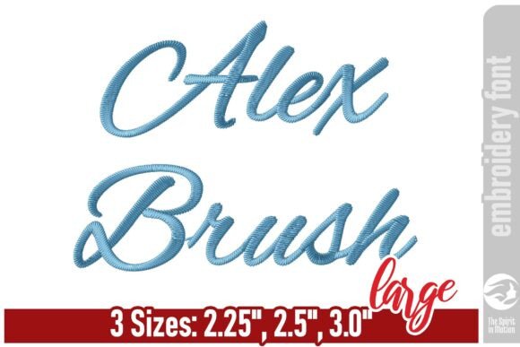 Alex Brush Script Embroidery Font: Elegant Design