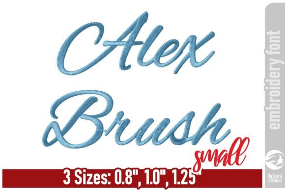 Alex Brush Script Embroidery Font - S: Elegant Design