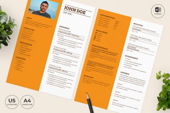 Bakery Resume Template CV: Your Professional Design Blueprint