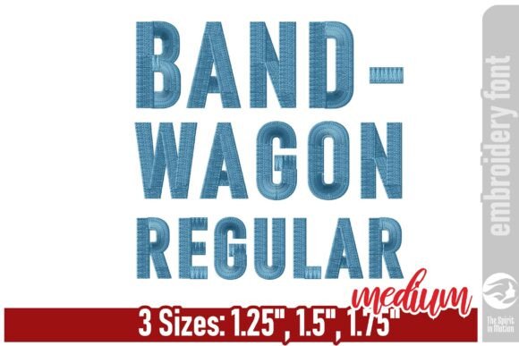 Bandwagon Regular: The Bold Embroidery Font for Modern Branding