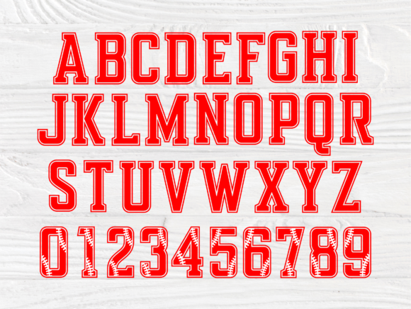 Baseball Font Cut Files: Dynamic Letters & Numbers