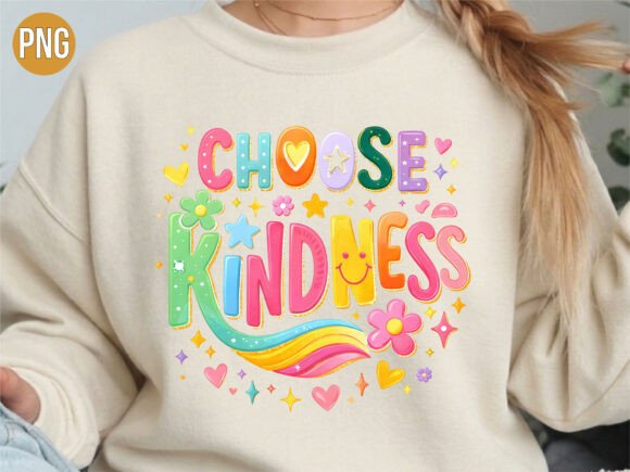 Choose Kindness Retro Cute Font PNG