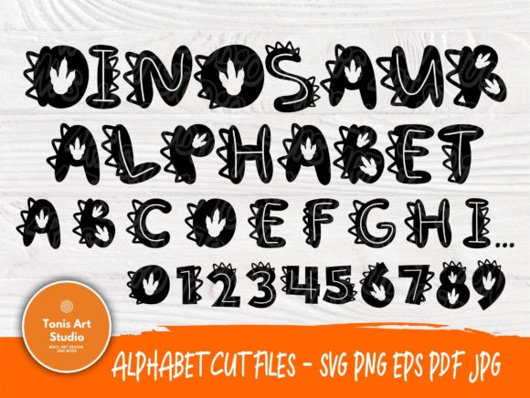Dinosaur Font | Dinosaur Alphabet: Creative Cut Files for Designers