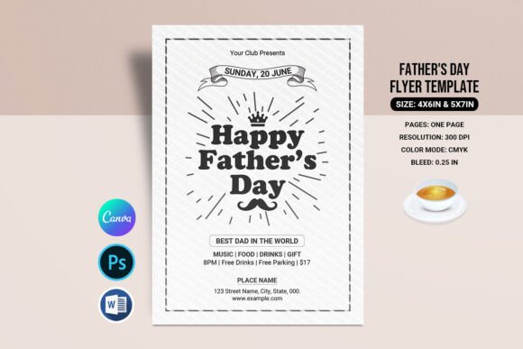 Elevate Your Father's Day Celebration with a Professional Party Flyer