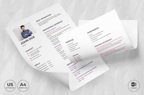 Fitness Studio Resume Template CV