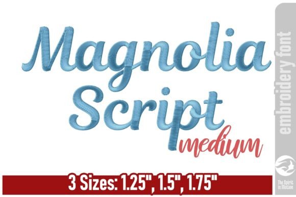 Magnolia Script Embroidery Font: Elegant Design for Modern Projects