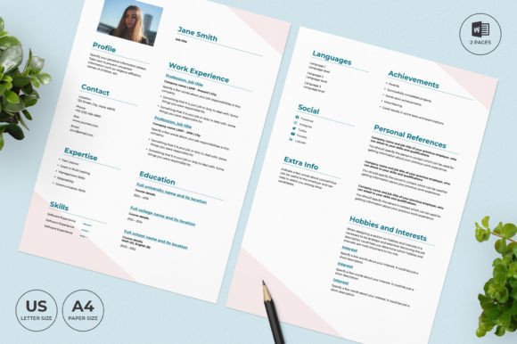 Modern Yoga Instructor Resume Template CV: A Design Asset