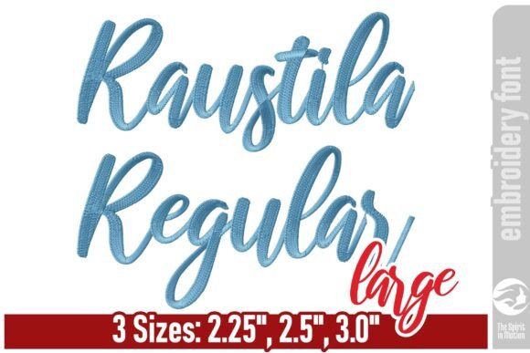 Raustila Embroidery Font - Large: Elevating Embroidery with Modern Calligraphy