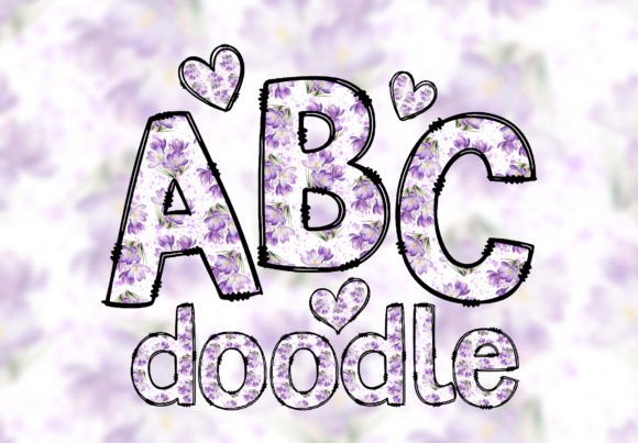 Spring Doodle Letters: A Floral Alphabet for Creative Design