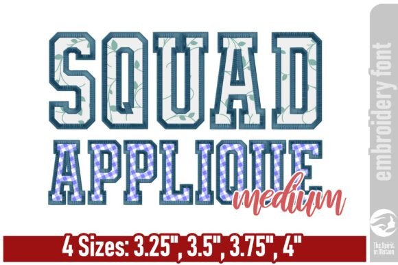 Squad Varsity Applique Font: Bold Athletic Typography
