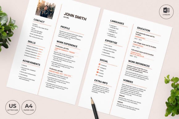 Steak House Resume Template CV: A Professional Design Asset